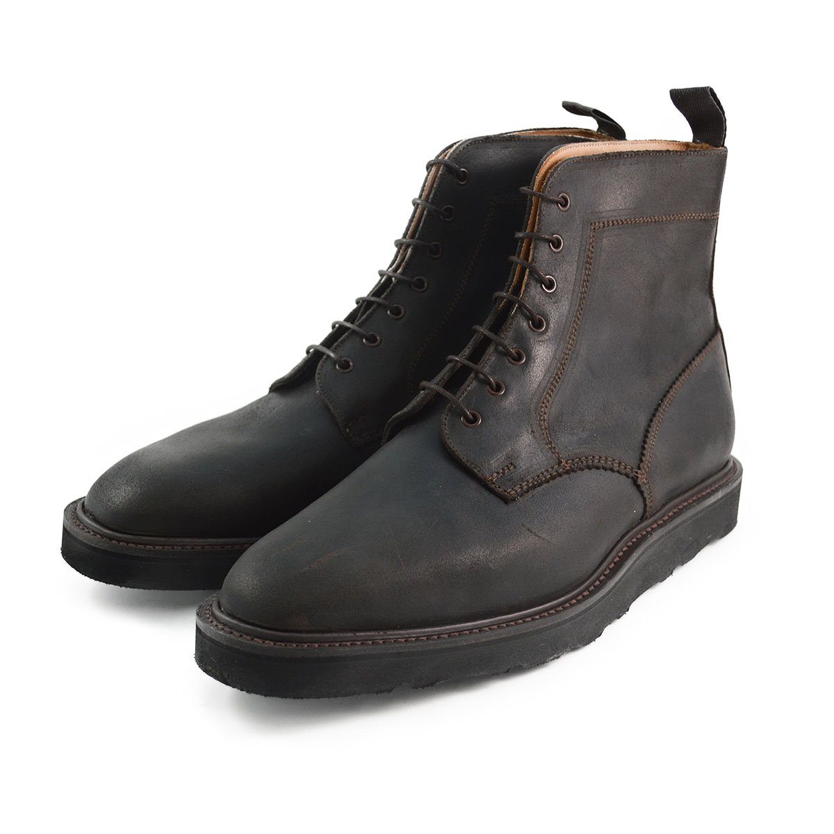 Sanders CURTIS Derby Boot - Dark Brown Kenia Waxy - A Fine Pair of ...