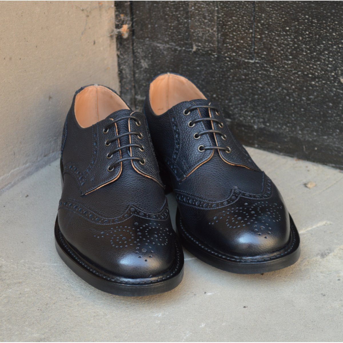 NPS WILSON Brogue Shoes - Black Grain with Itshide Sole – A Fine Pair ...