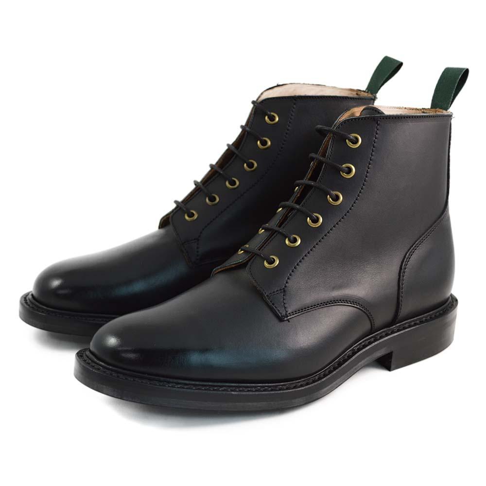 NPS GLADSTONE Plain Derby Boots - Black with Dainite Sole - A Fine Pair ...