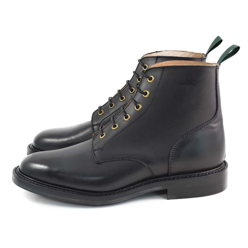 NPS GLADSTONE Plain Derby Boots - Black with Dainite Sole - A Fine Pair ...