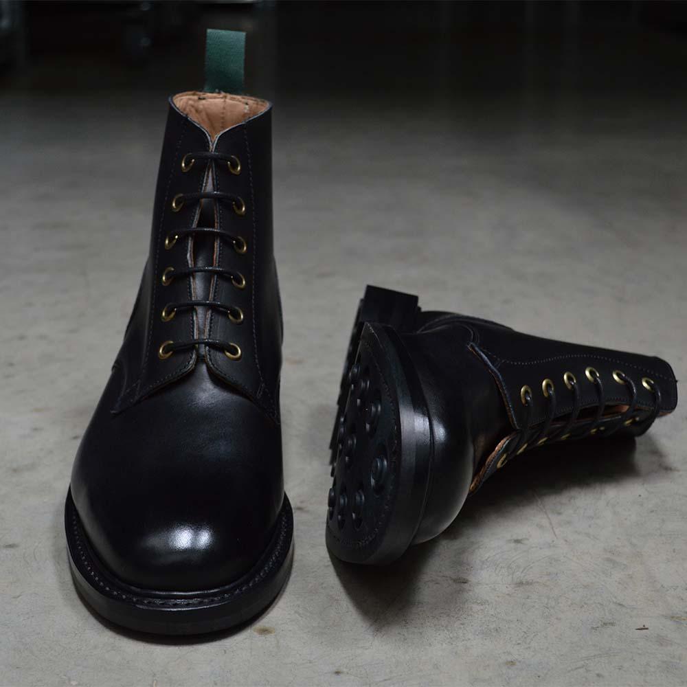 NPS GLADSTONE Plain Derby Boots - Black 