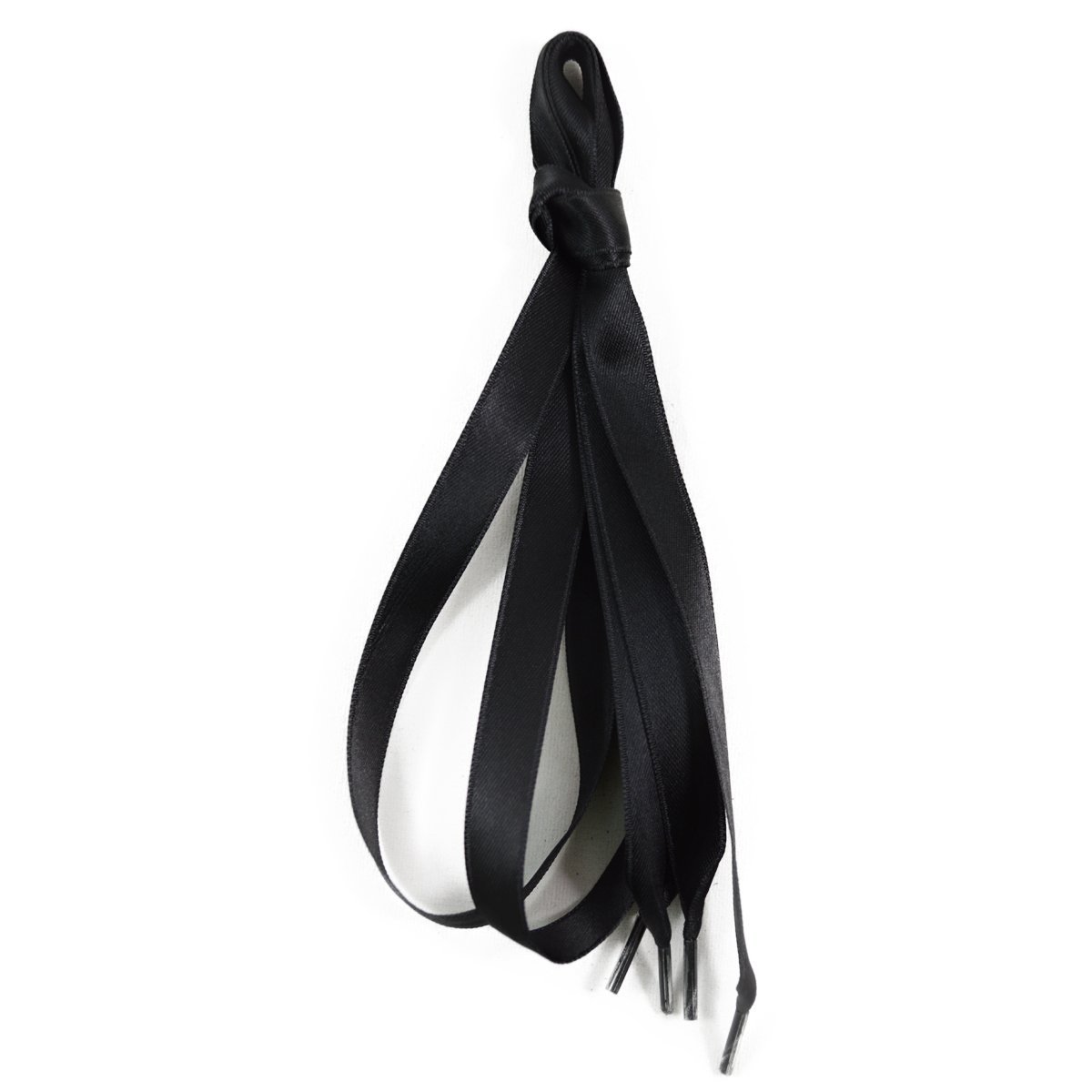 black satin ribbon shoelaces