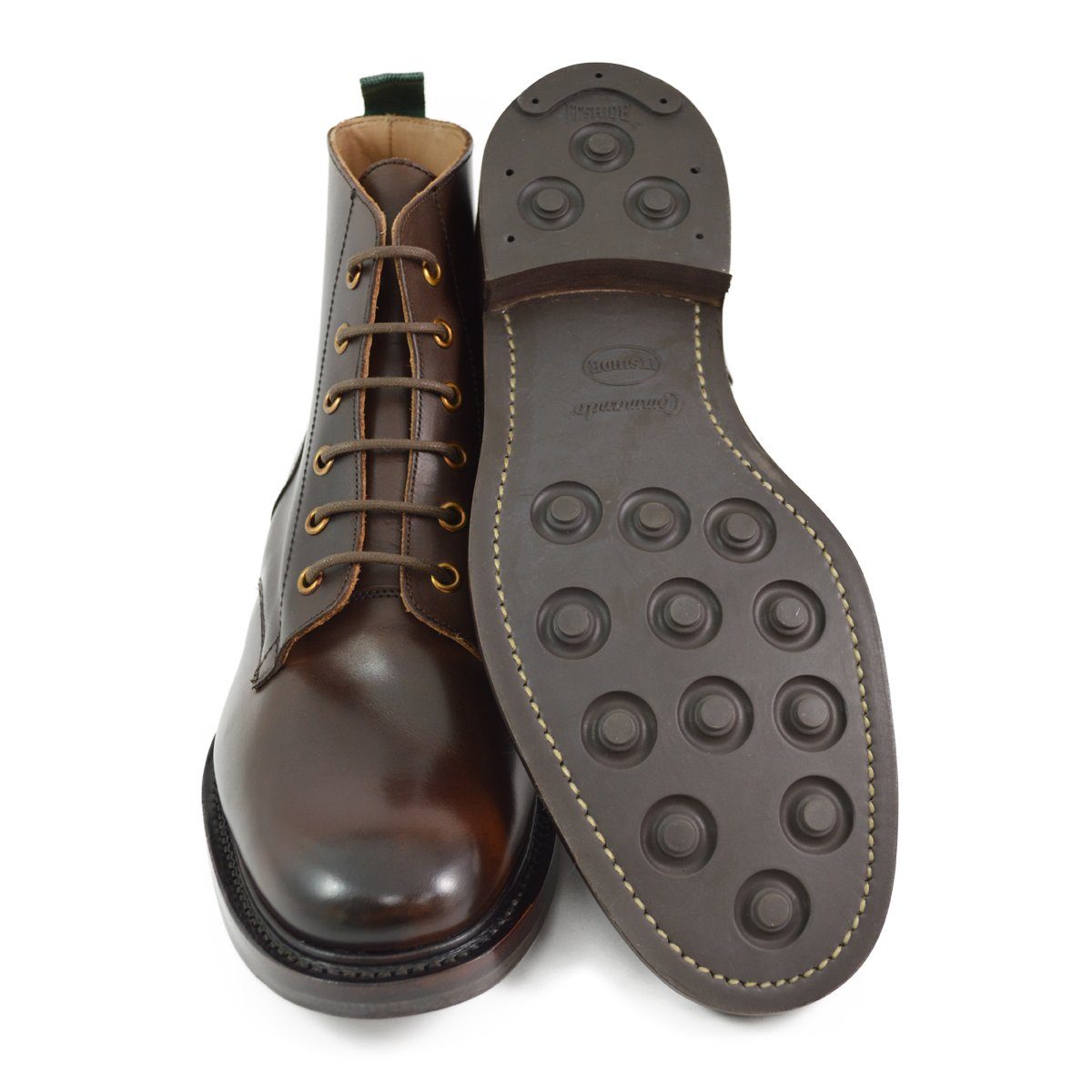 NPS GLADSTONE Plain Derby Boots - Walnut with Dainite Sole - A Fine ...