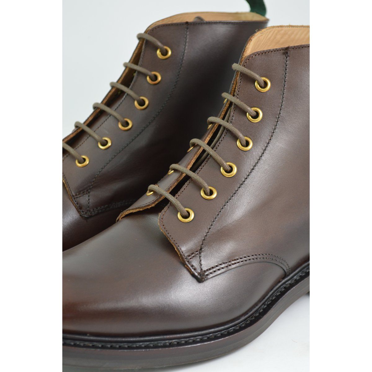 NPS GLADSTONE Plain Derby Boots - Walnut with Dainite Sole - A Fine ...