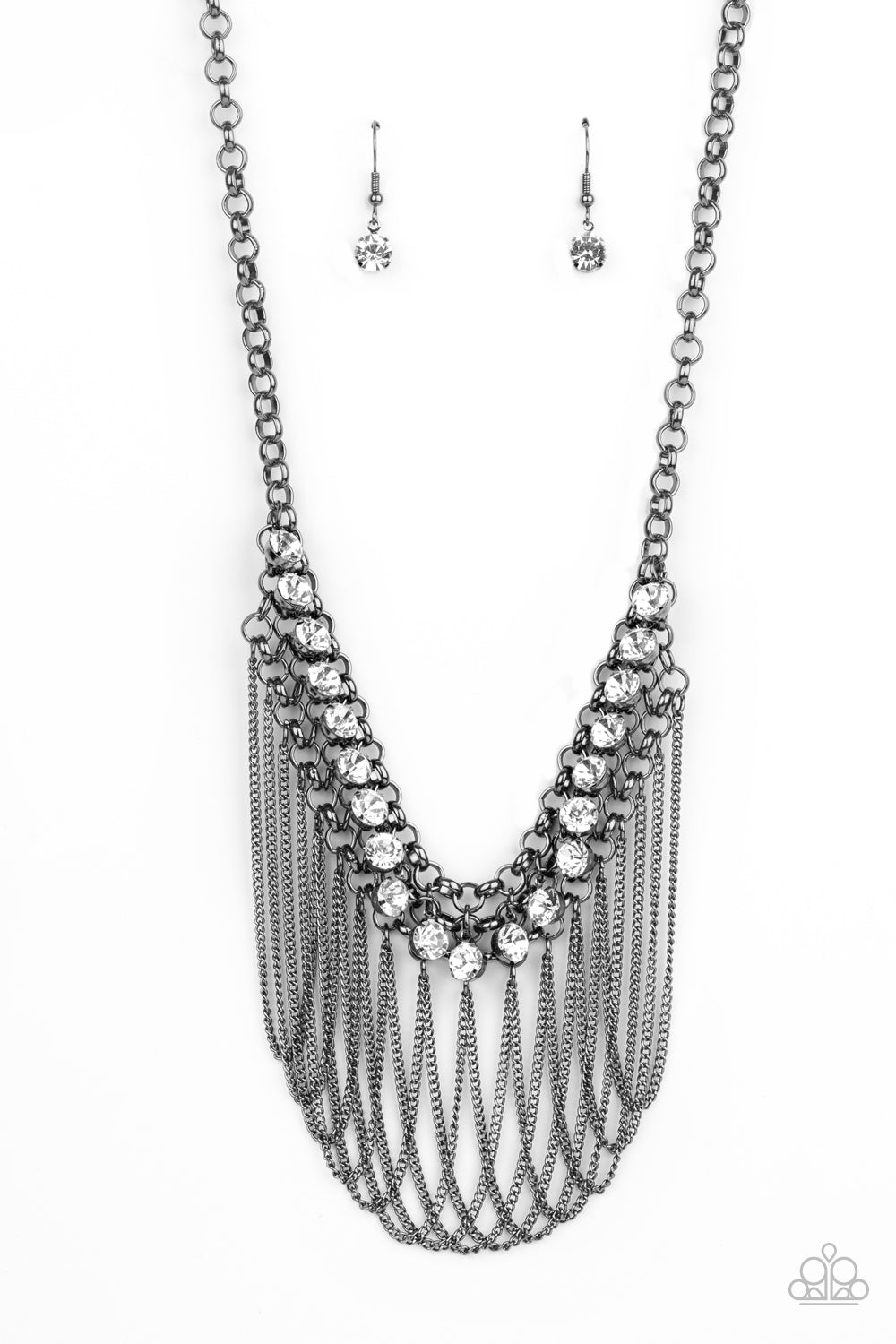 Paparazzi Necklaces Flaunt Your Fringe - Black