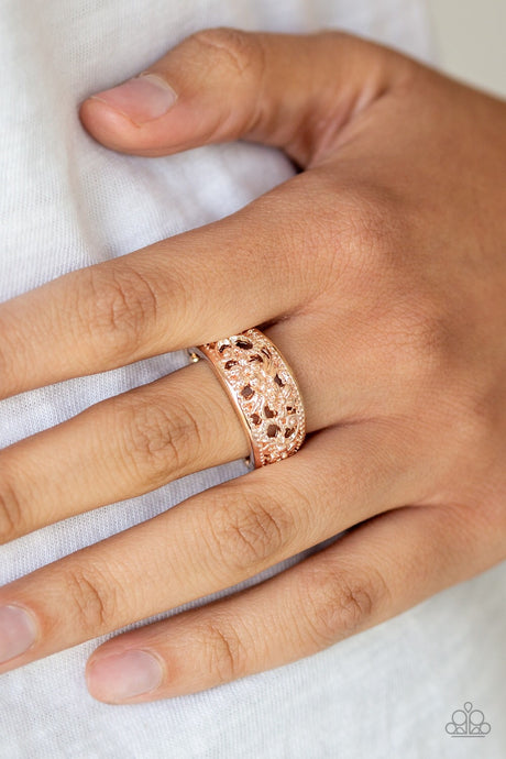 the dealmaker rose gold ring paparazzi