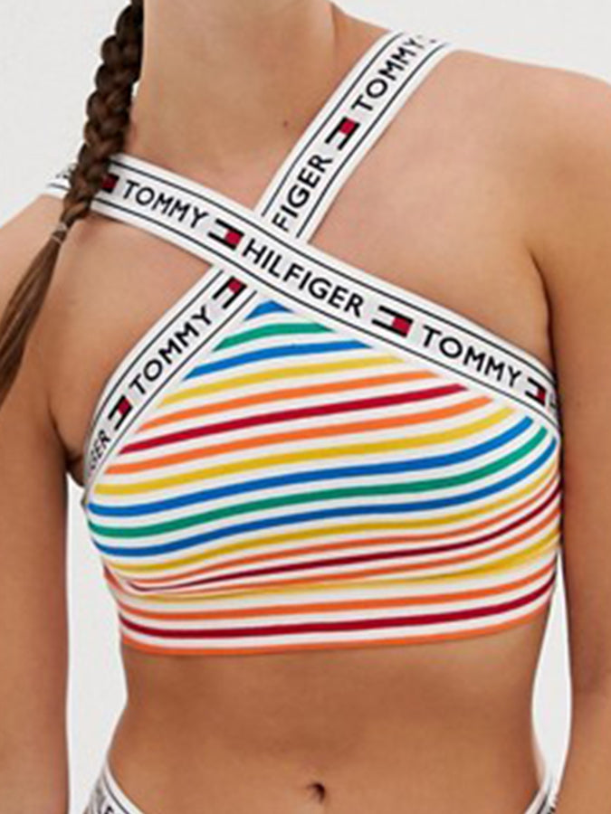 tommy hilfiger cross neck bralette