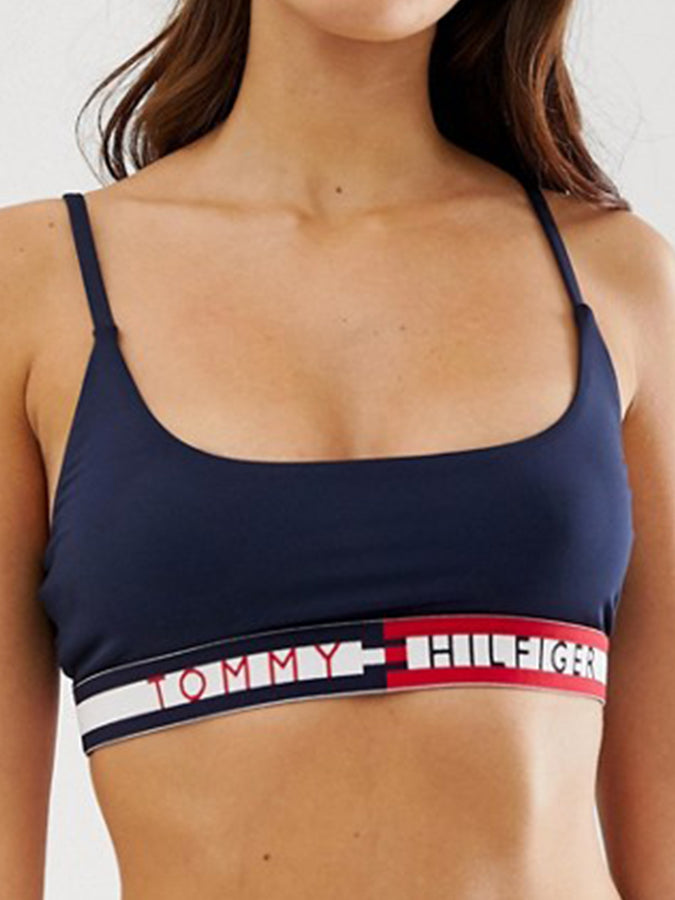 tommy hilfiger logo crop top