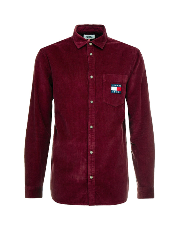 Tommy Jeans Cord Shirt Wine