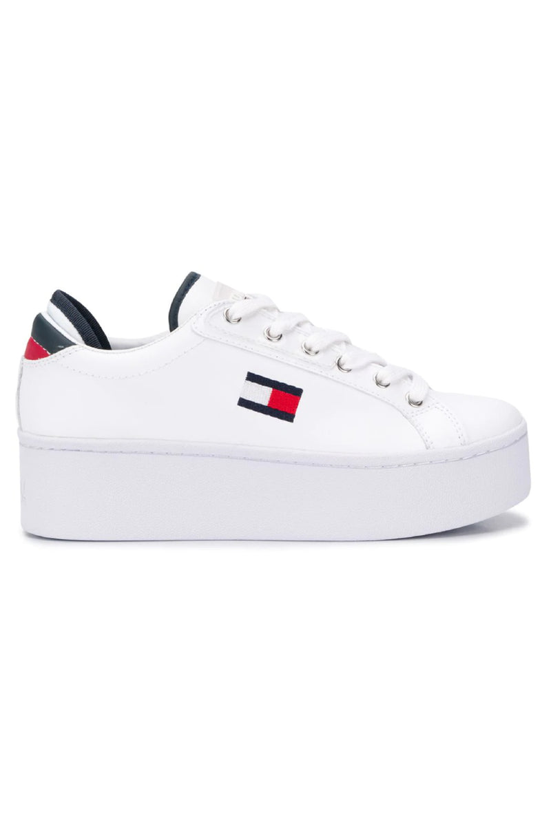 womens white flat trainers