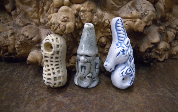 Handmade Ceramic Smoking Pipes by Black Piranha Designs