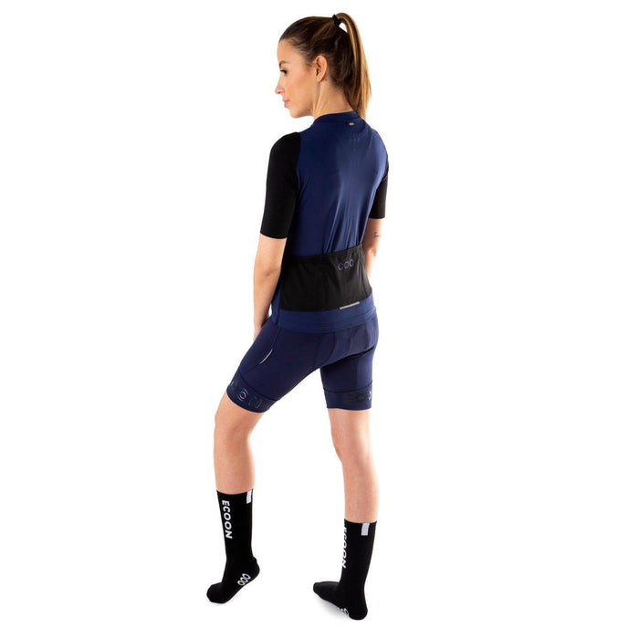 {{ product.type }} ECOON ANNEMASSE Cycling Jersey Short Sleeve Women Navy Blue - KRNglasses.com