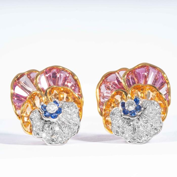 Sold at Auction: Oscar Heyman 0.50ctw Blue Sapphire, Diamond 18K Ring