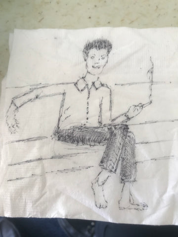 Smoking Drawing Napkin