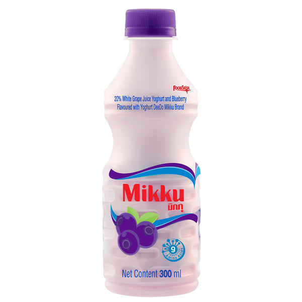 Mikku Cultured Milk drink 300ml x 6 Blueberry (SIX PACK) – Fresh Mart