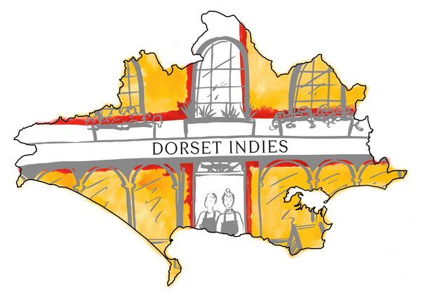 Dorset Indies logo, independent shops in Dorset