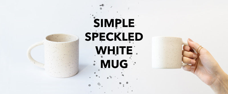 small mug (simple speckled white)