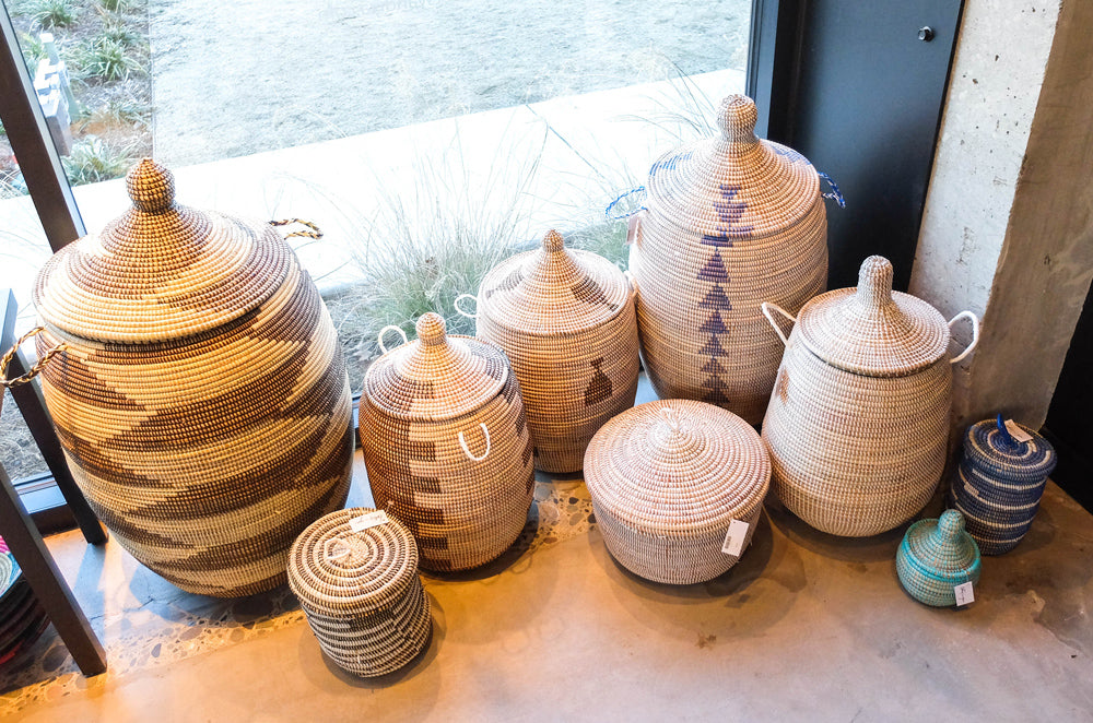 Handwoven baskets from Astou Dioum