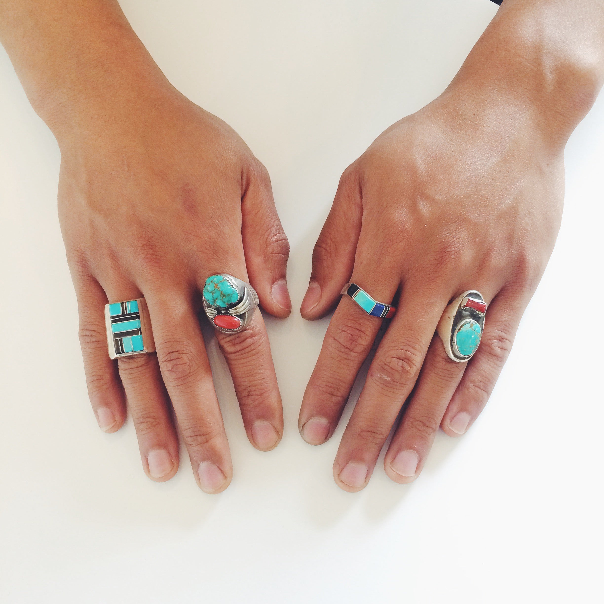 men's turquoise rings