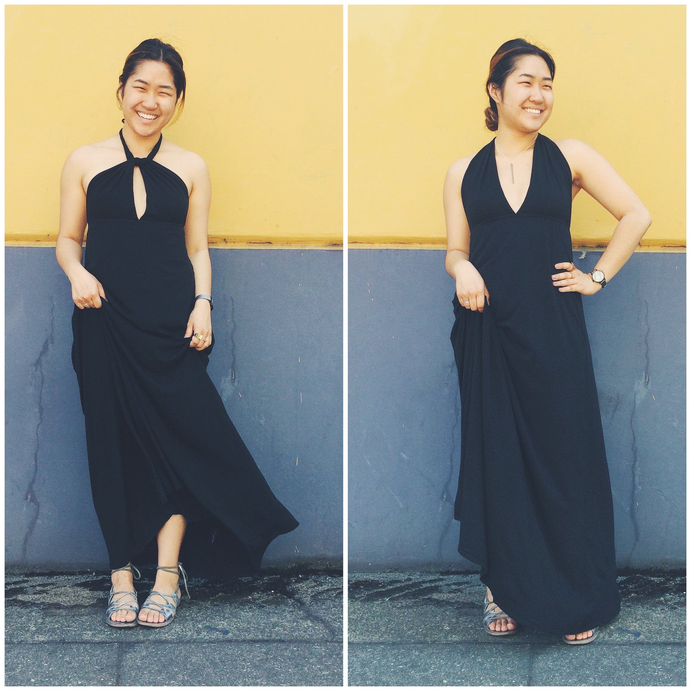 black maxi dress 