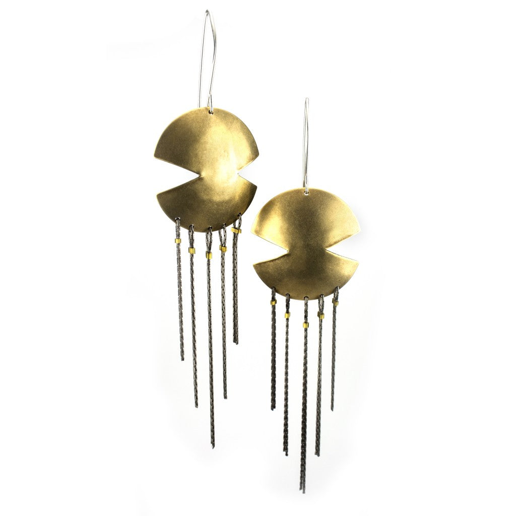 dangling brass earrings