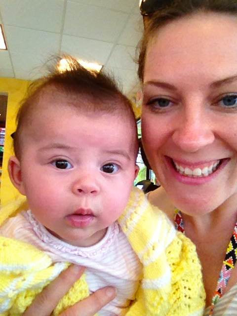 A sweet Peruvian American baby and her proud Aunt.