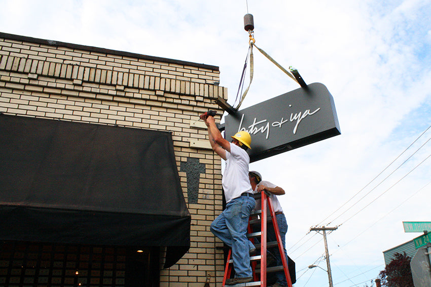 Sign installation