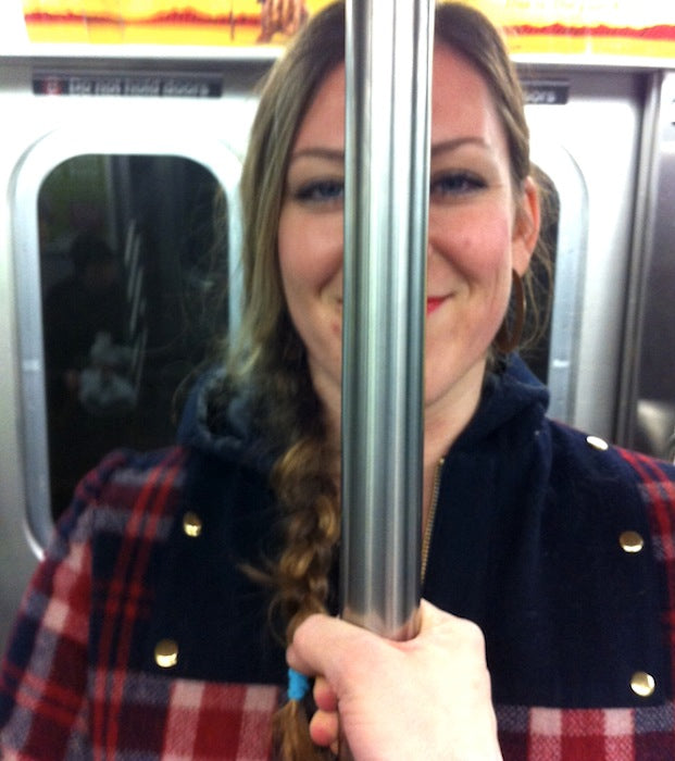Day off in NYC after a very successful first-time trade show go! Here you can see my Subway head. 
