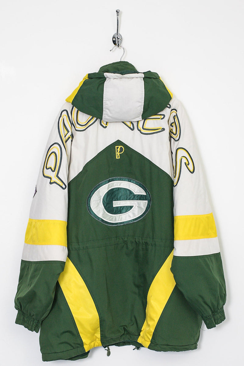 Vintage 90s Green Bay Packers Jacket With Hood Zip up Coat 