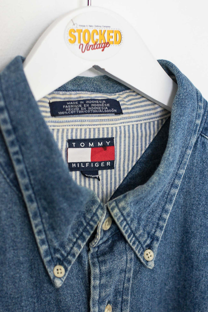 90s Tommy Hilfiger Denim Shirt (XL) – Stocked Vintage