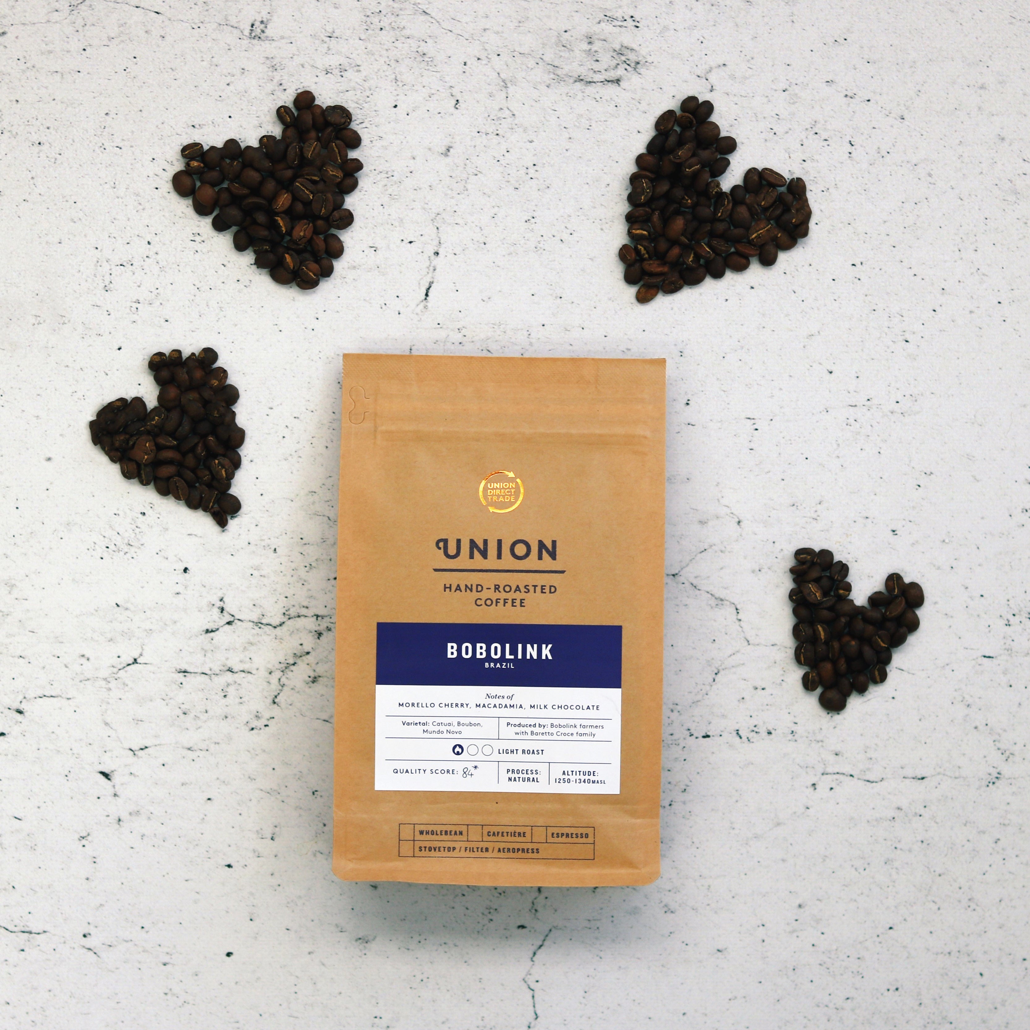 Bobolink coffee brazil union hand roasted coffee