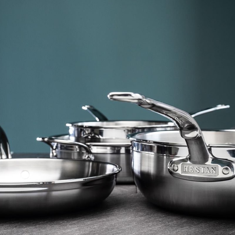 Calphalon Premier Space Saving Stainless Steel Cookware Set Review & Demo