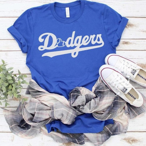 la dodgers glitter tee – Shirt Shack USA