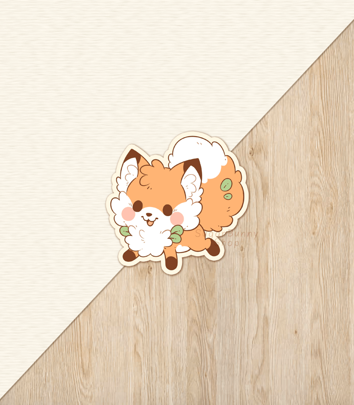 Doki Fox Playful Vinyl Sticker – Sugar Bunny Shop