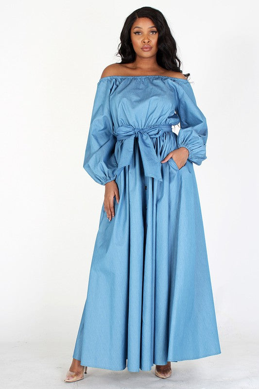 Denim Flare Maxi – LaeMar Clothing Boutique & Accessories