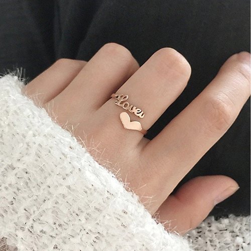 heart name ring