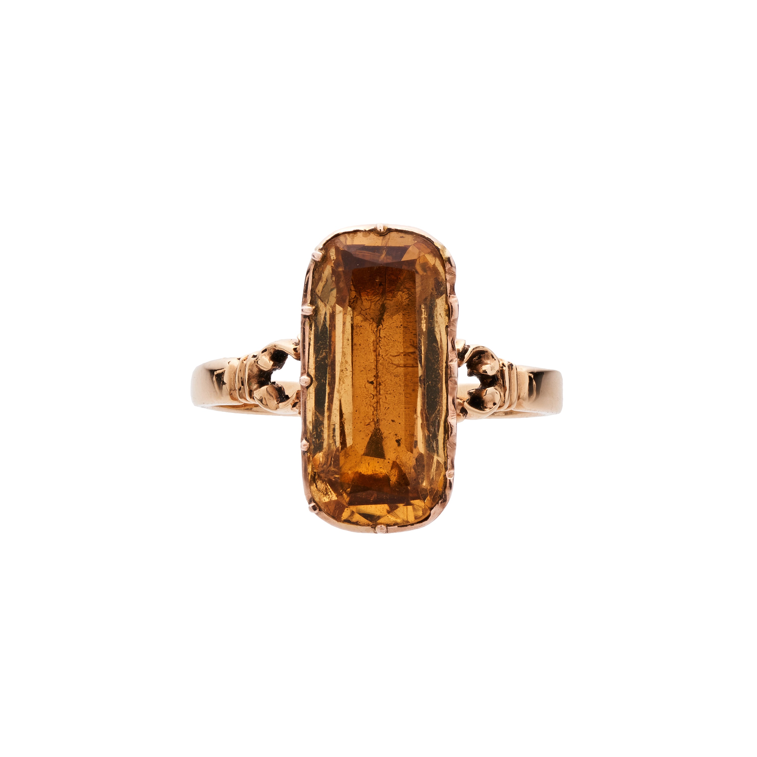 Antique 15k Gold and Imperial Topaz Ring