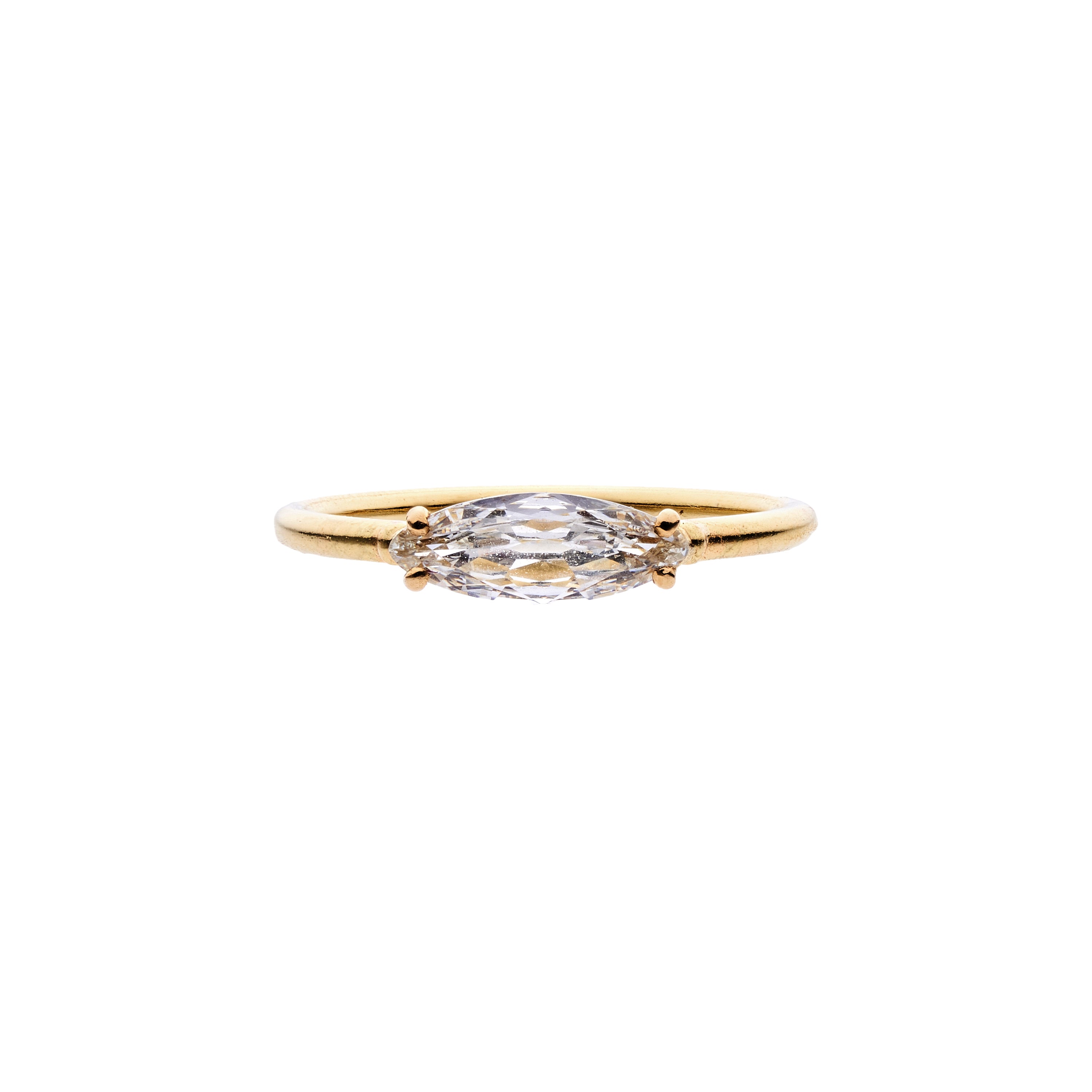 Tura Sugden 18k Moval Diamond Solitaire Ring