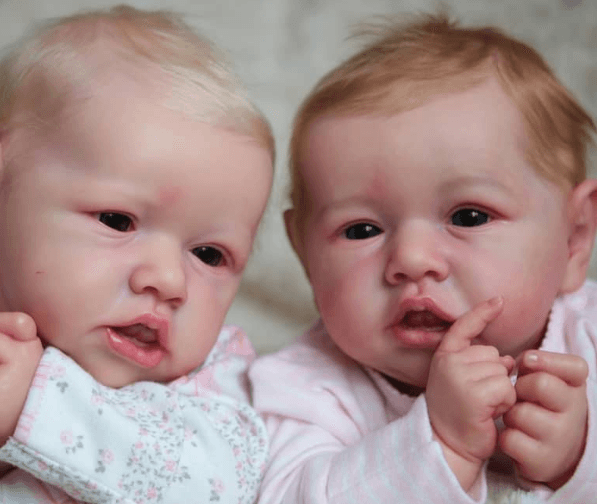 silicone baby girl twins