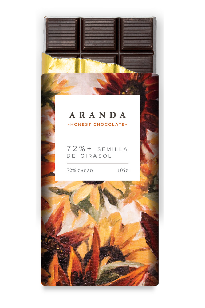 72% de semillas de girasol y sal marina | Aranda honest chocolate