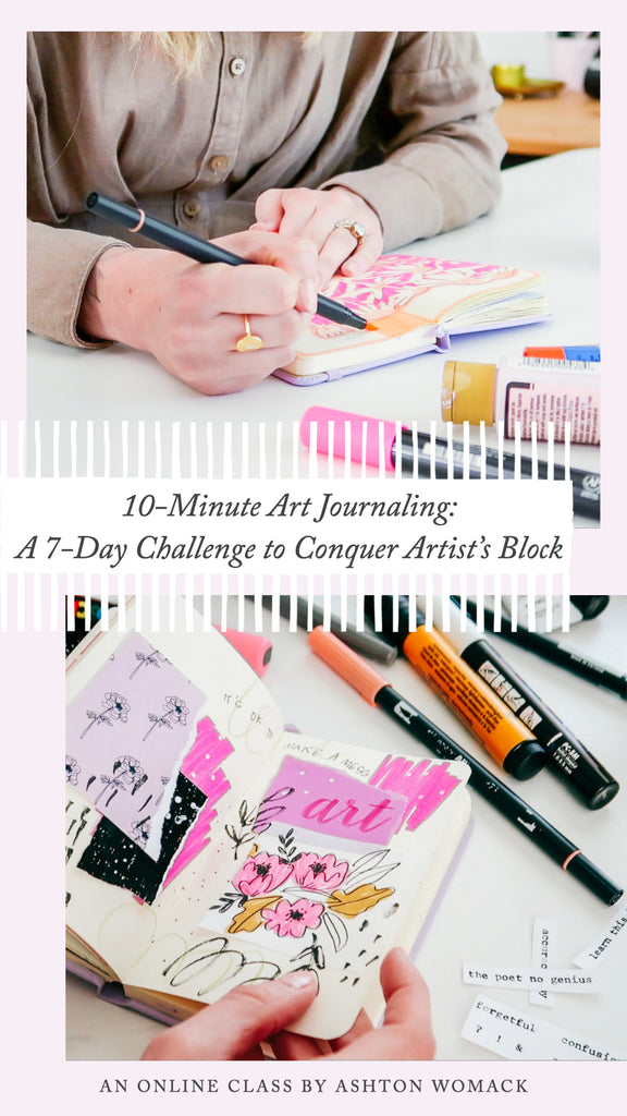 Easy Art Journal Project: Jumping into Art Journaling - Hop-A-Long