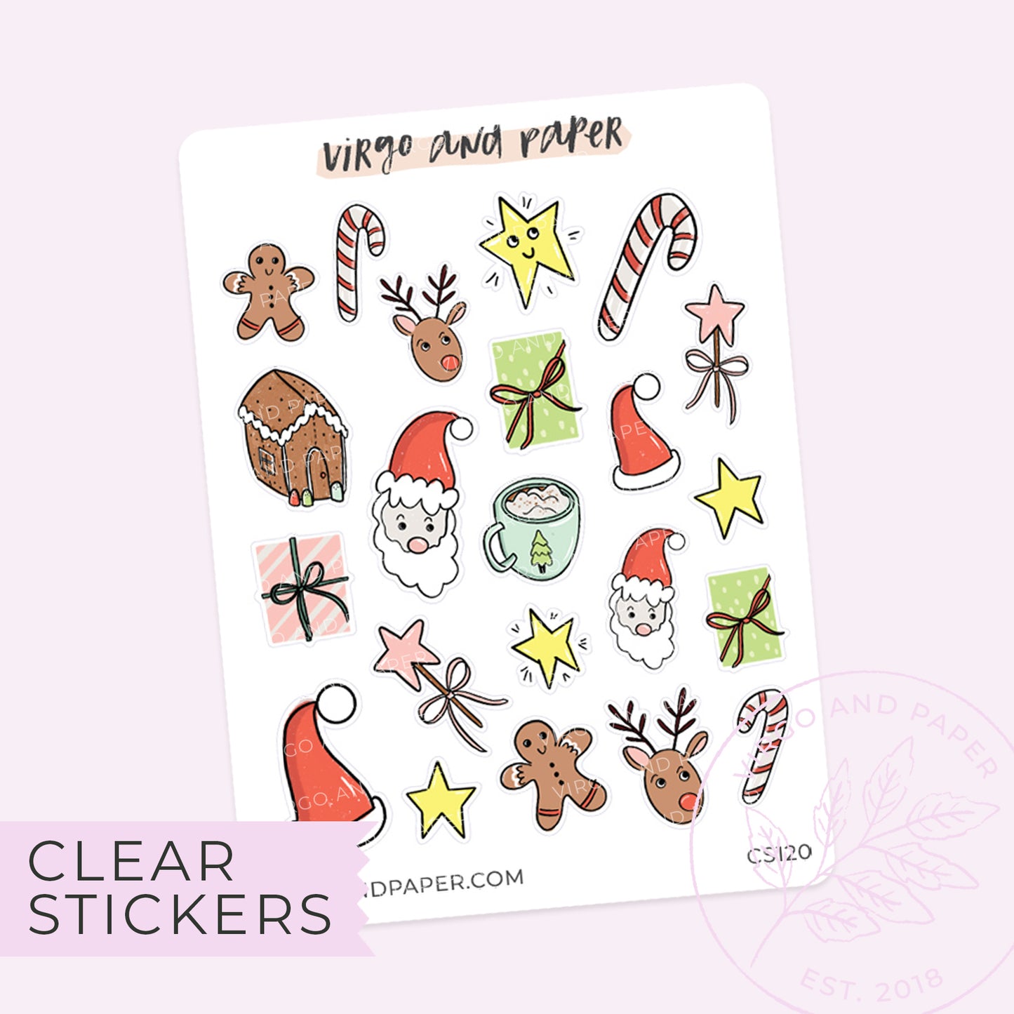 Clear Mini Day of the Week Labels – Virgo and Paper