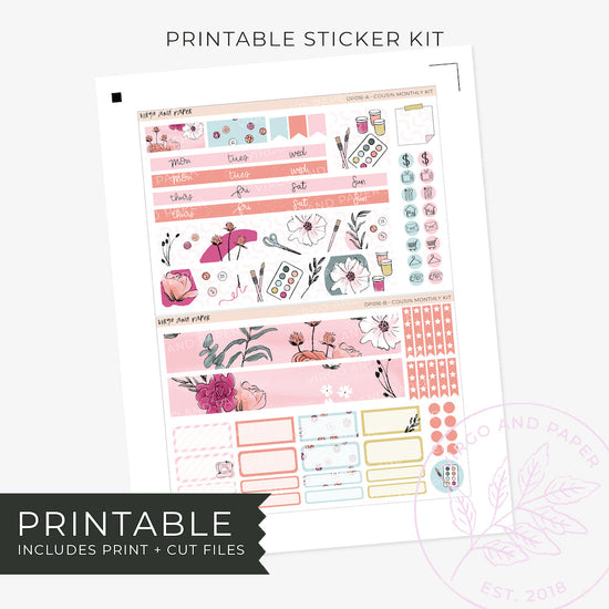 Printable Hobonichi Cousin Monthly Planner Stickers - To Be Read