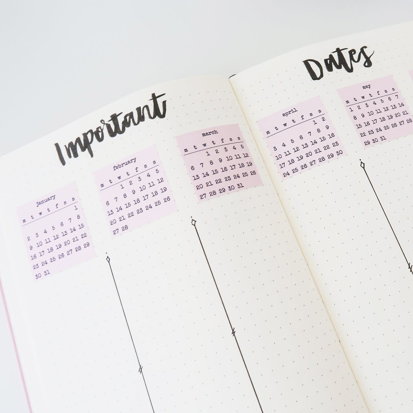 Clear Calendar Stickers Jan-Dec 2024 – Virgo and Paper