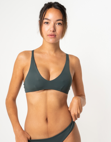 mayaro bikini top toco swim eucalyptus green size medium