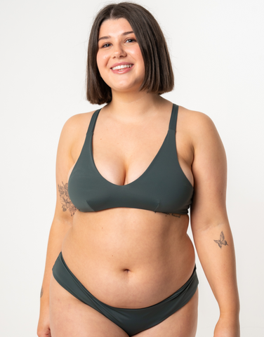 mayaro bikini top toco swim eucalyptus green size extra large XL