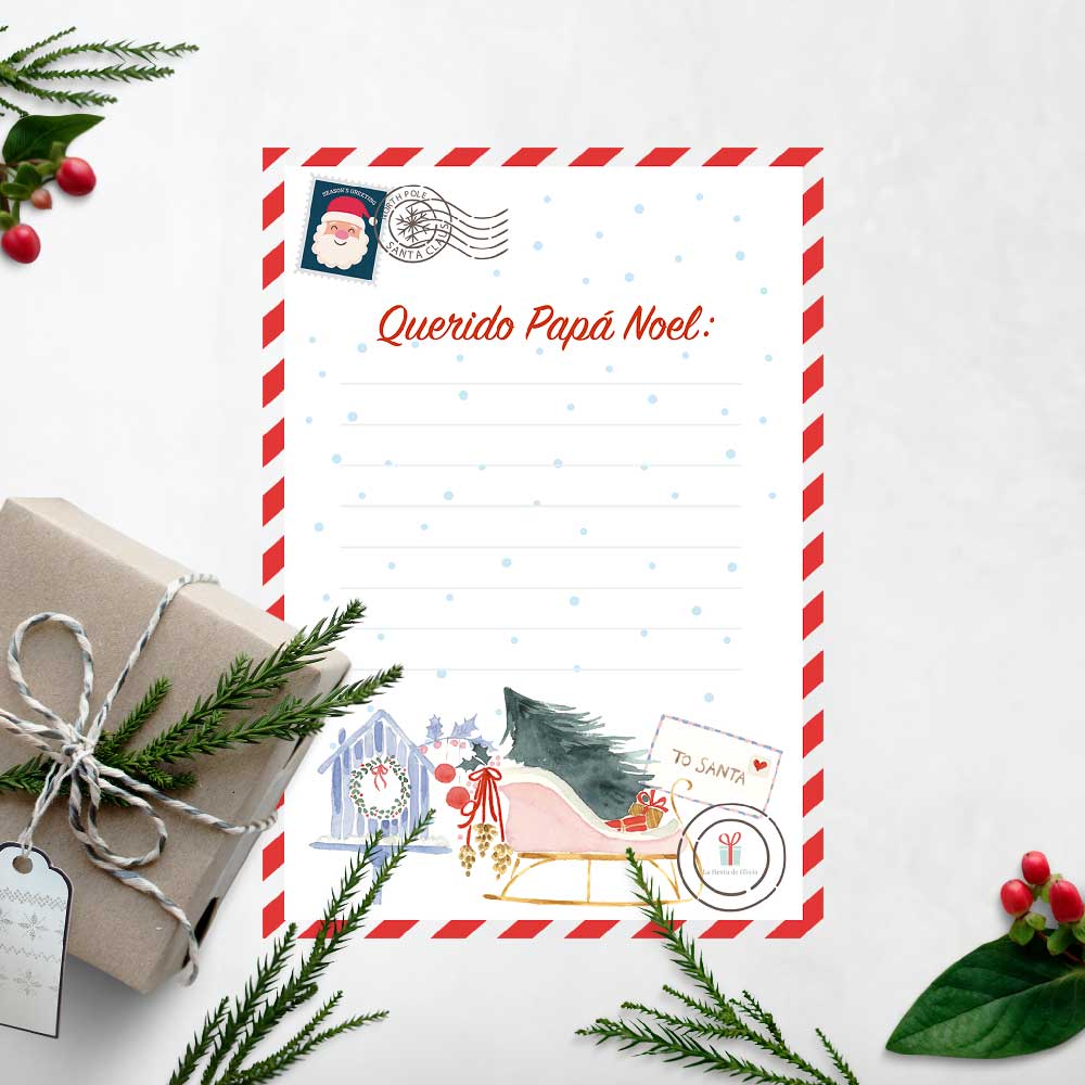 Carta Papa Noel Imprimible Gratis La Fiesta De Olivia