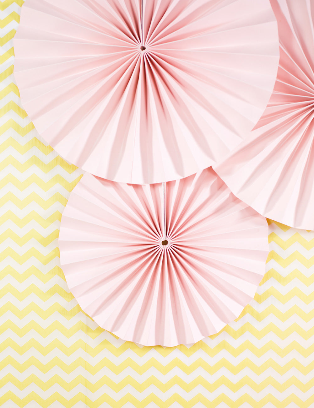 DIY step by step cardboard and tissue paper fans Olivia's Party