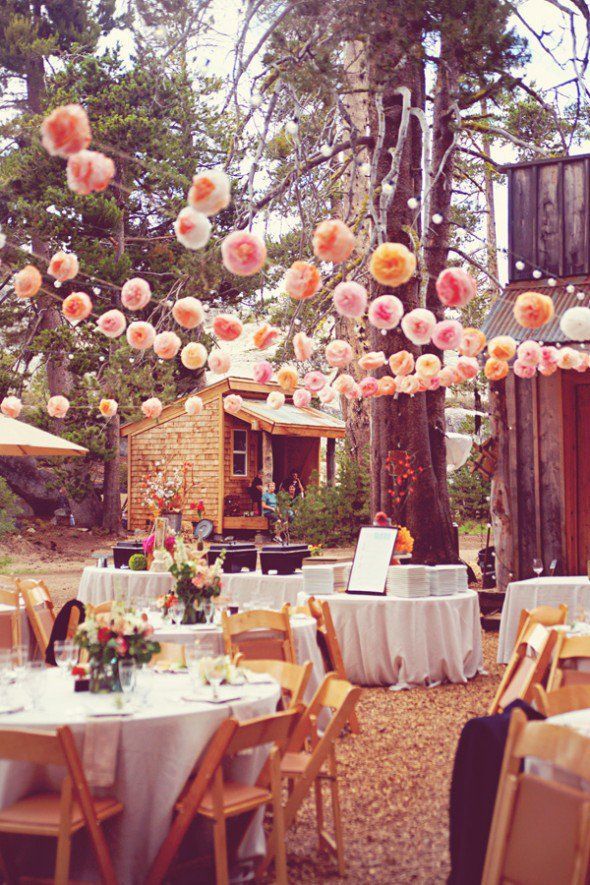 pom poms garlands wedding