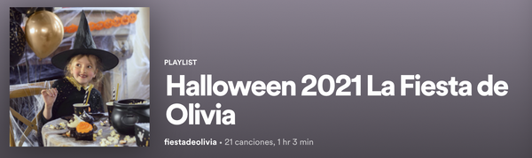 lista Halloween La Fiesta de Olivia 